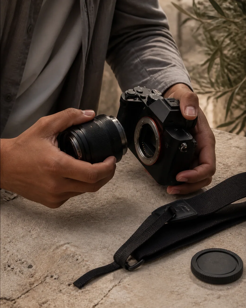 Cambio dell’obiettivo sulla fotocamera
