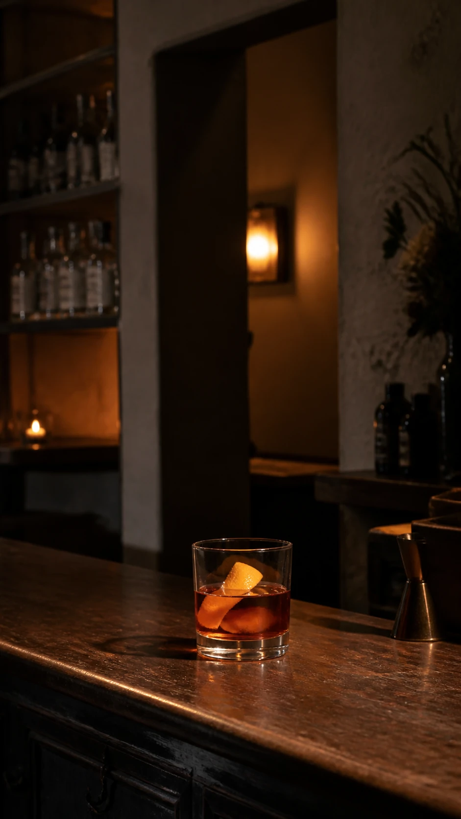 Aperitivo nel piccolo bar del boutique hotel
