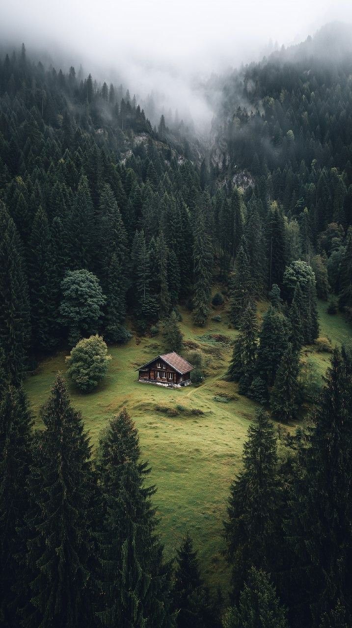 Rifugio nel bosco, immagine concettuale